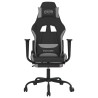 Chaise de jeu de massage repose-pied Noir et gris clair Tissu 619303619303