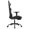 Chaise de jeu de massage repose-pied Noir et gris clair Tissu 619303619303