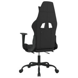 Chaise de jeu de massage repose-pied Noir et gris clair Tissu 619303619303