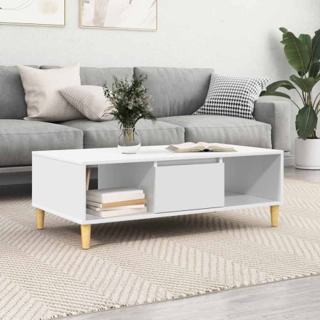 Table basse Blanc 102 x 55 x 35 cm Bois d'ingénierie 619308619308