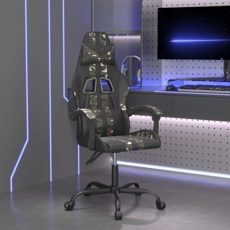 Chaise de jeu pivotante Noir et camouflage Similicuir 619309619309