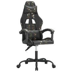 Chaise de jeu pivotante Noir et camouflage Similicuir 619309619309