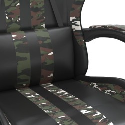 Chaise de jeu pivotante Noir et camouflage Similicuir 619309619309
