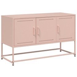 Meuble TV rose 100,5x39x60,5 cm acier 619311619311
