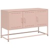 Meuble TV rose 100,5x39x60,5 cm acier 619311619311