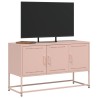 Meuble TV rose 100,5x39x60,5 cm acier 619311619311