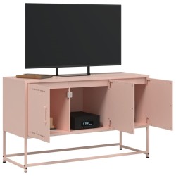 Meuble TV rose 100,5x39x60,5 cm acier 619311619311