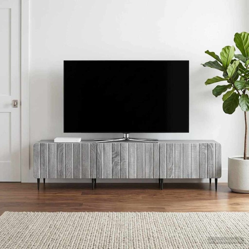Meuble TV Sonoma gris 147 x 34,5 x 32 cm Bois d'ingénierie 619312619312