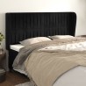 Tête de lit avec oreilles Noir 203x23x118/128 cm Velours 619314619314