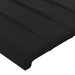 Tête de lit avec oreilles Noir 203x23x118/128 cm Velours 619314619314