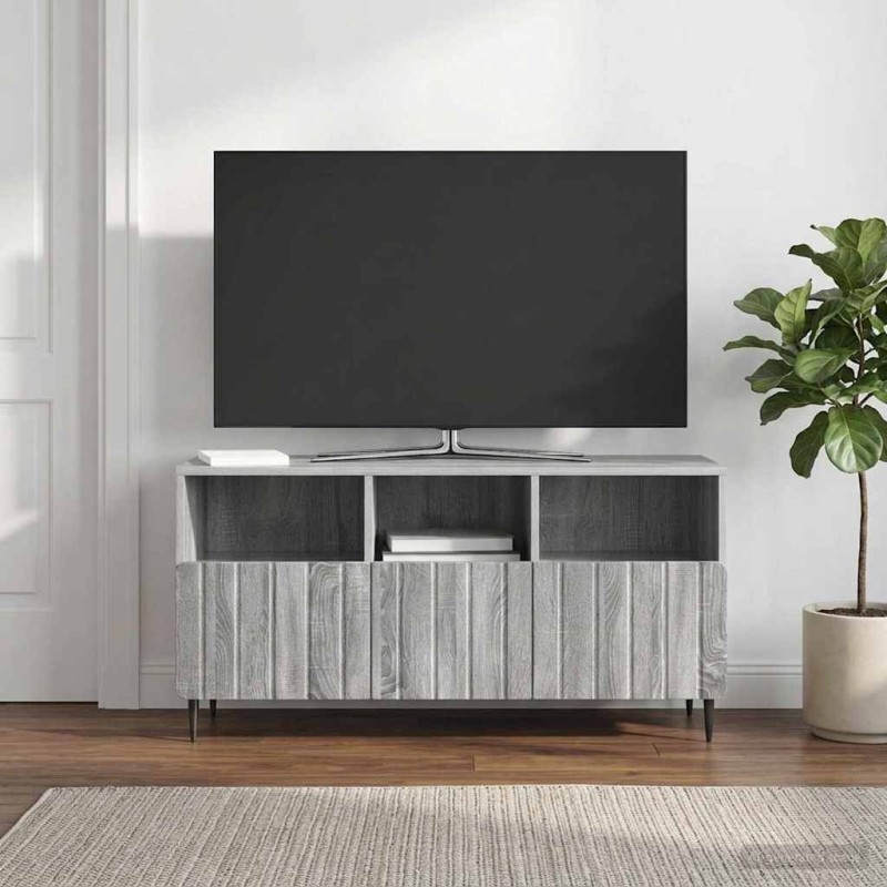 Meuble TV Sonoma gris 102 x 34,5 x 50 cm Bois d'ingénierie 619318619318