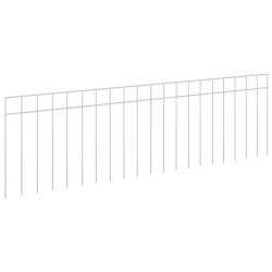 Panneau de clôture de jardin 48 pcs Acier galvanisé Argenté 619322619322