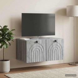Meuble TV mural Sonoma gris 59,5 x 41 x 30 cm Bois d'ingénierie 619323619323