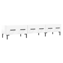 Meuble TV blanc brillant 150x36x30 cm bois d'ingénierie 619325619325