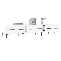 Meuble TV blanc brillant 150x36x30 cm bois d'ingénierie 619325619325