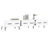 Meuble TV blanc brillant 150x36x30 cm bois d'ingénierie 619325619325