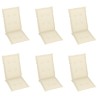 Chaises inclinables de jardin lot de 6 et coussins Bois acacia 619328619328