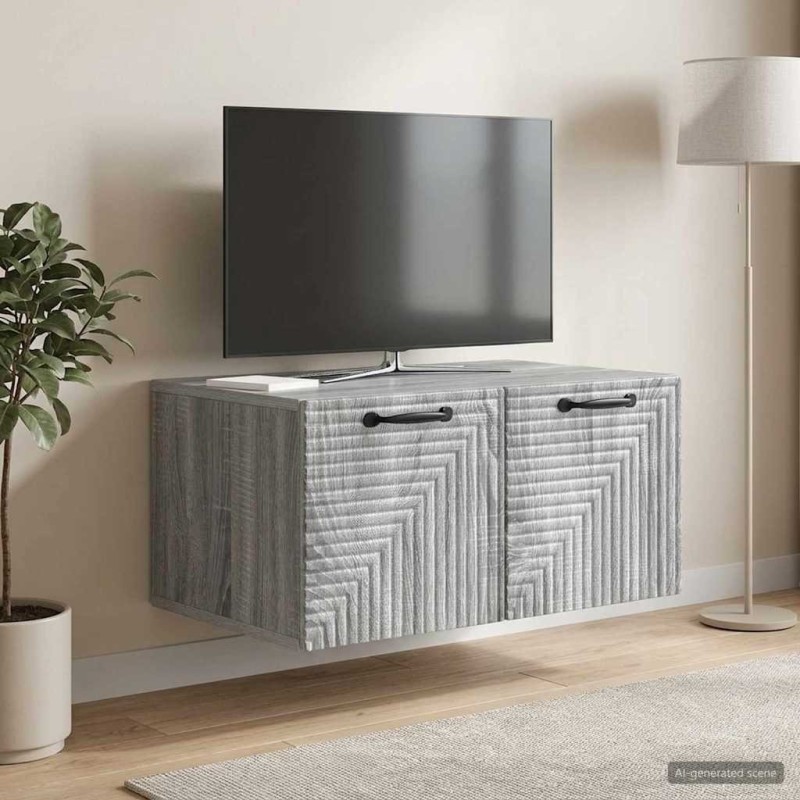 Meuble TV mural Sonoma gris 59,5 x 41 x 30 cm Bois d'ingénierie 619329619329