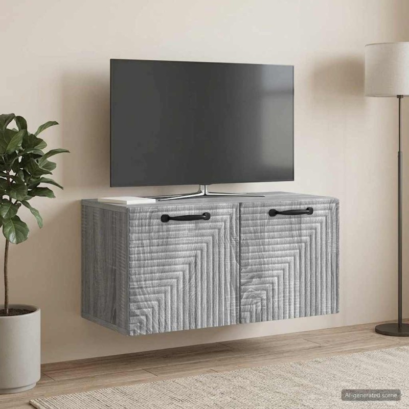 Meuble TV mural Sonoma gris 59,5 x 31 x 30 cm Bois d'ingénierie 619333619333