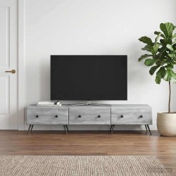 Meuble TV Sonoma gris 147 x 34,5 x 30 cm Bois d'ingénierie 619334619334