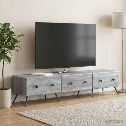 Meuble TV Sonoma gris 147 x 34,5 x 30 cm Bois d'ingénierie 619334619334