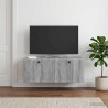 Meuble TV mural Sonoma gris 78,5 x 31 x 30 cm Bois d'ingénierie 619335619335