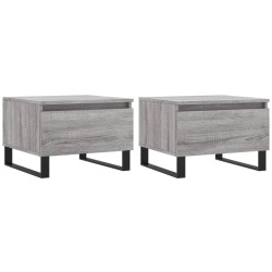 Tables basses 2 pcs sonoma gris 50x46x35 cm bois d'ingénierie 619337619337