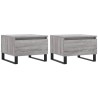 Tables basses 2 pcs sonoma gris 50x46x35 cm bois d'ingénierie 619337619337