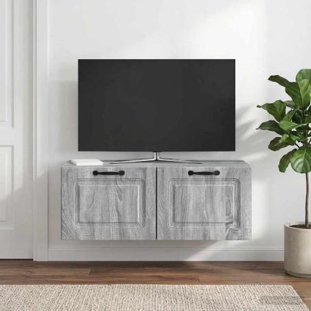 Meuble TV mural Sonoma gris 78,5 x 31 x 30 cm Bois d'ingénierie 619339619339