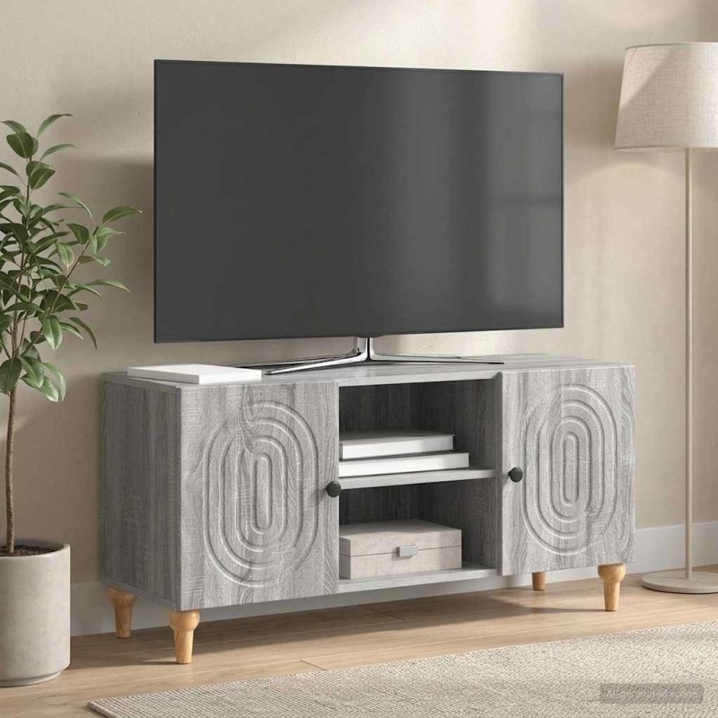Meuble TV Sonoma gris 102 x 34,5 x 50 cm Bois d'ingénierie 619340619340