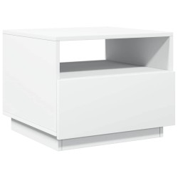 Table basse avec lumières LED blanc 50x49x40 cm 619342619342