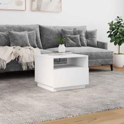Table basse avec lumières LED blanc 50x49x40 cm 619342619342