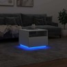 Table basse avec lumières LED blanc 50x49x40 cm 619342619342