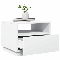 Table basse avec lumières LED blanc 50x49x40 cm 619342619342