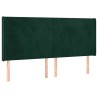 Tête de lit avec oreilles Vert foncé 163x16x118/128 cm Velours 619347619347