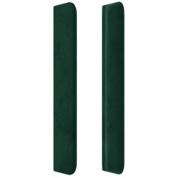 Tête de lit avec oreilles Vert foncé 163x16x118/128 cm Velours 619347619347