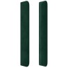 Tête de lit avec oreilles Vert foncé 163x16x118/128 cm Velours 619347619347