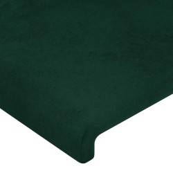 Tête de lit avec oreilles Vert foncé 163x16x118/128 cm Velours 619347619347