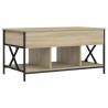 Table basse chêne sonoma 100x55x50cm bois d'ingénierie et métal 619348619348