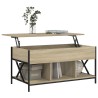 Table basse chêne sonoma 100x55x50cm bois d'ingénierie et métal 619348619348