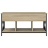 Table basse chêne sonoma 100x55x50cm bois d'ingénierie et métal 619348619348