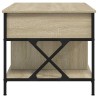 Table basse chêne sonoma 100x55x50cm bois d'ingénierie et métal 619348619348