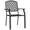 Chaises empilables d'extérieur lot de 2 acier anthracite 619352619352