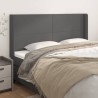 Tête de lit avec oreilles Gris 203x16x118/128 cm Similicuir 619356619356