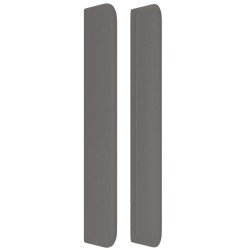 Tête de lit avec oreilles Gris 203x16x118/128 cm Similicuir 619356619356