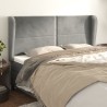 Tête de lit avec oreilles Gris clair 203x23x118/128 cm Velours 619357619357