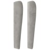 Tête de lit avec oreilles Gris clair 203x23x118/128 cm Velours 619357619357