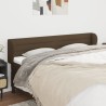 Tête de lit avec oreilles Marron foncé 203x23x78/88 cm Tissu 619358619358