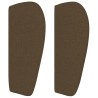 Tête de lit avec oreilles Marron foncé 203x23x78/88 cm Tissu 619358619358