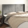 Tête de lit avec oreilles Gris clair 203x16x118/128 cm Velours 619361619361